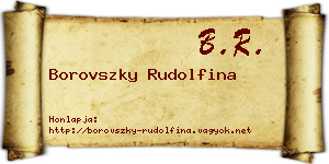 Borovszky Rudolfina névjegykártya